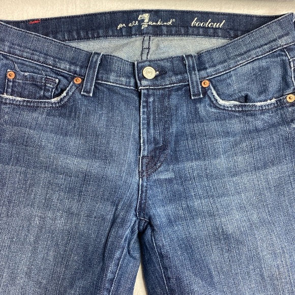 7 for all mankind bootcut blue jeans cut 721919 size 29 - Picture 1 of 11